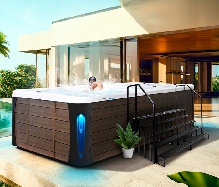 Calspas hot tub being used in a family setting - Sunshine Coast