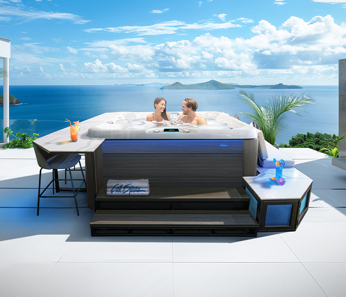 Calspas hot tub being used in a family setting - Sunshine Coast